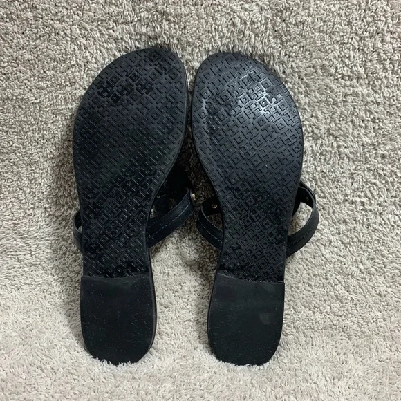 Tory Burch Black Leather Sandals - Picture 9 of 10